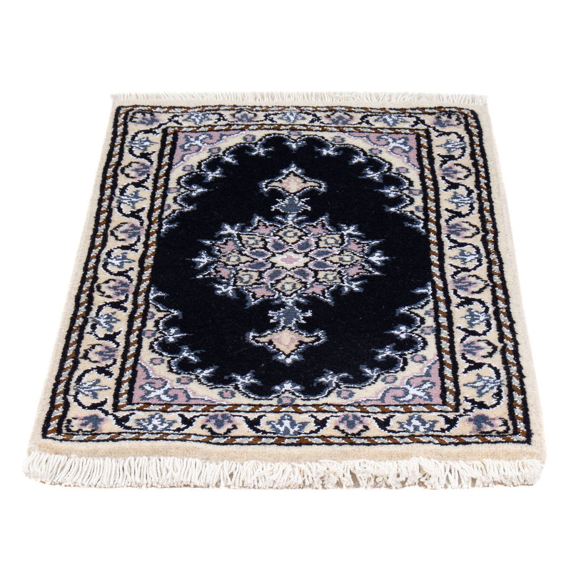 Alfombra persa - Nain - 60 x 40 cm - azul oscuro