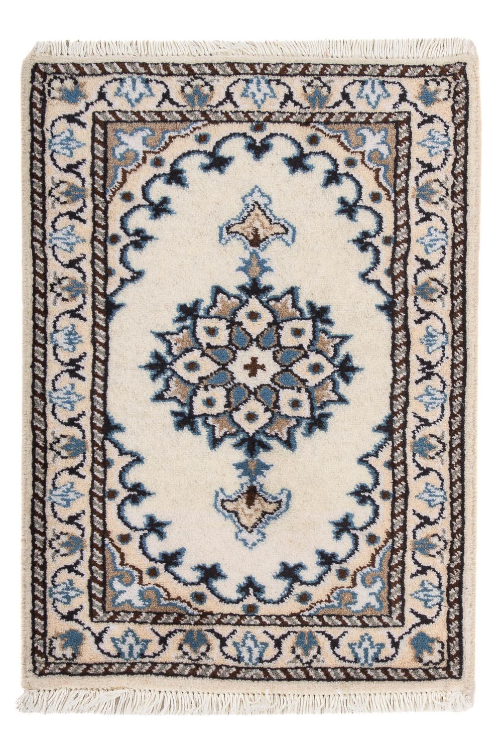 Alfombra persa - Nain - 60 x 40 cm - crema