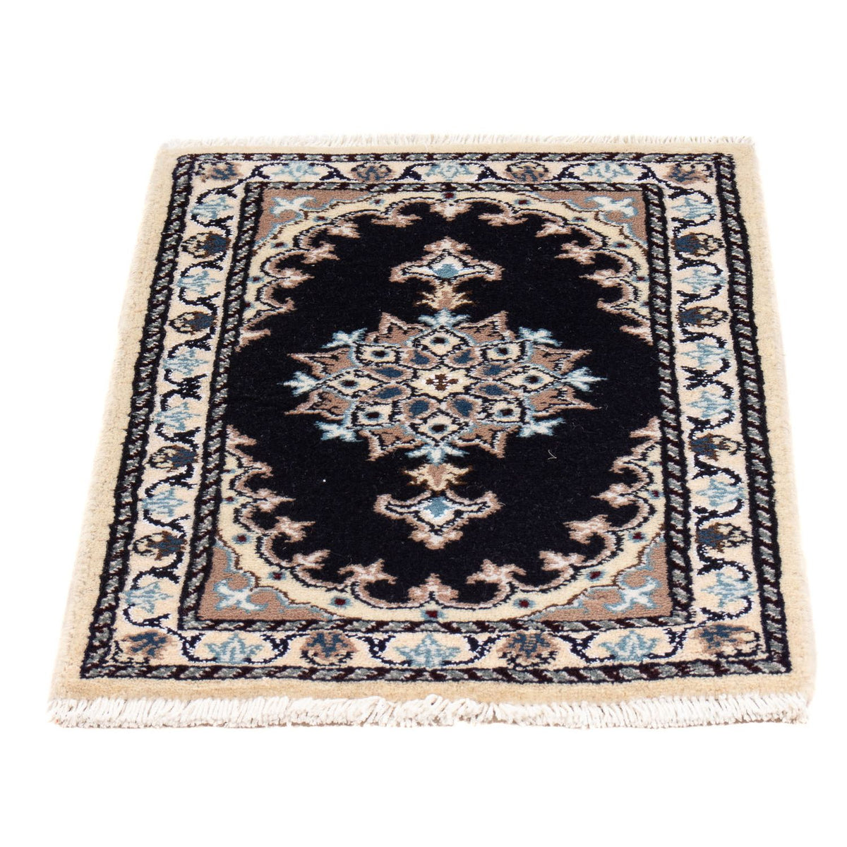 Alfombra persa - Nain - 60 x 40 cm - azul oscuro