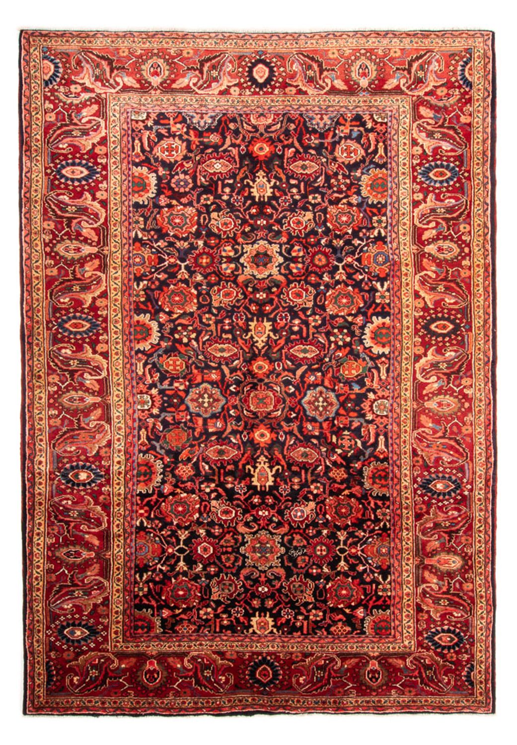 Alfombra persa - Nómada - 323 x 220 cm - azul oscuro