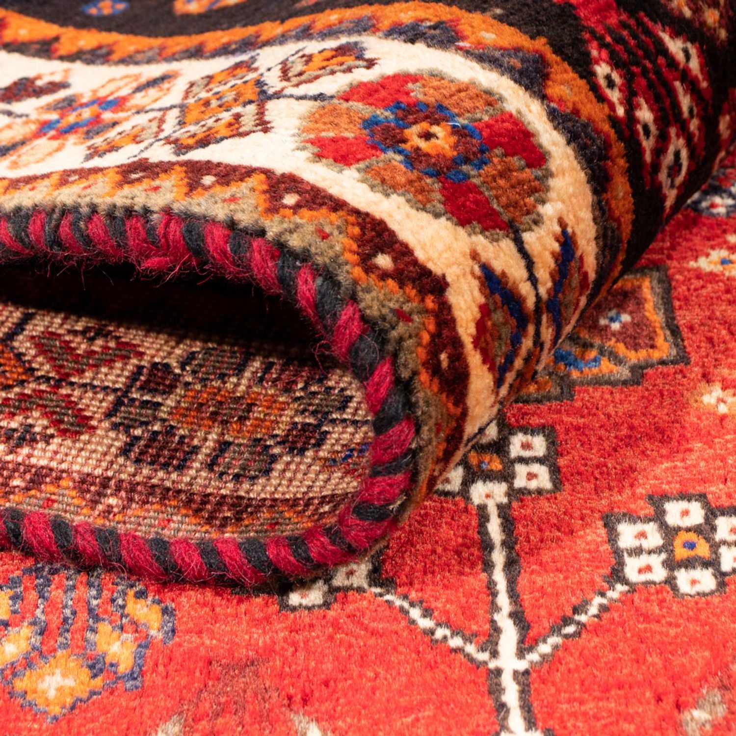 Alfombra persa - Nómada - 161 x 108 cm - rojo