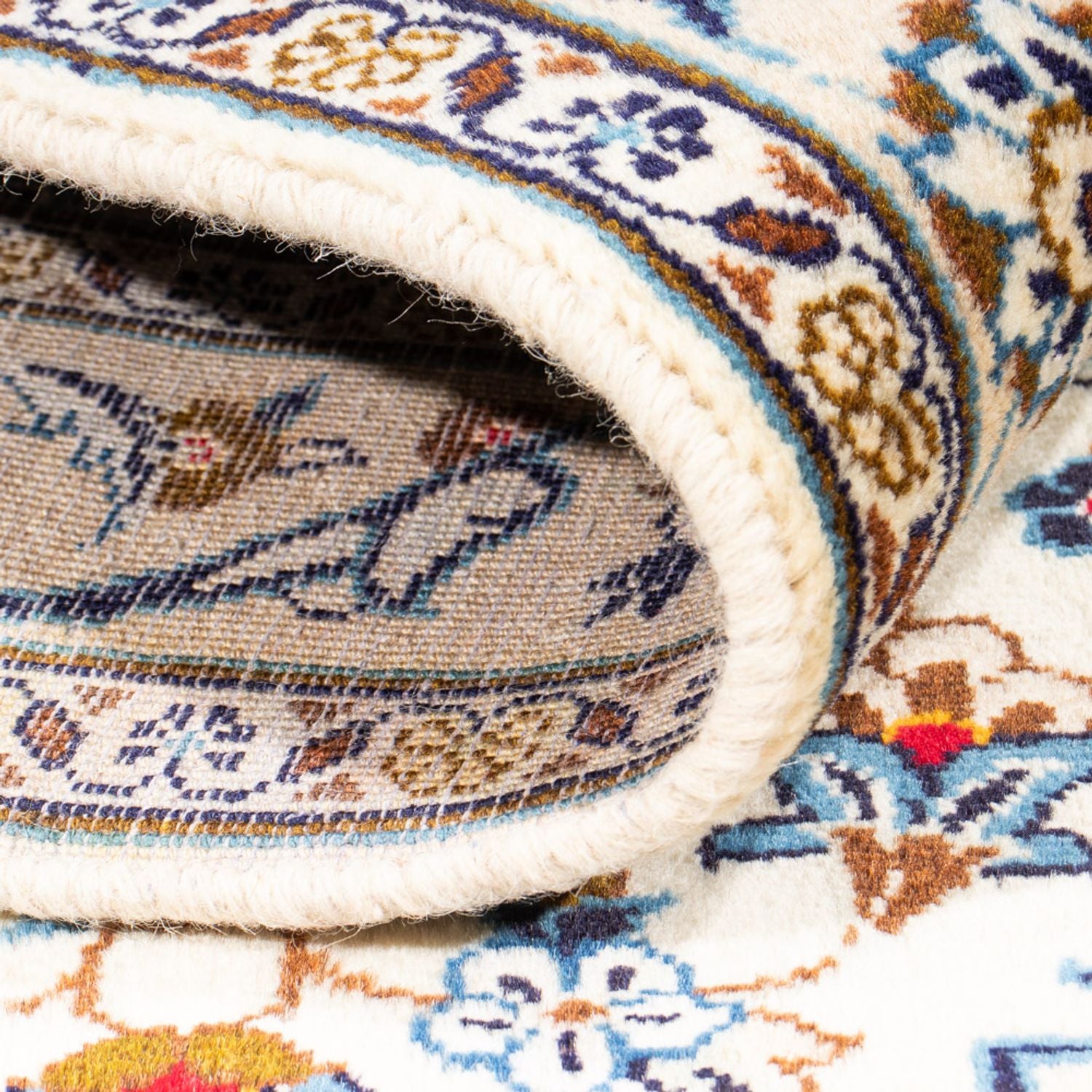 Alfombra persa - Keshan - 154 x 96 cm - beige