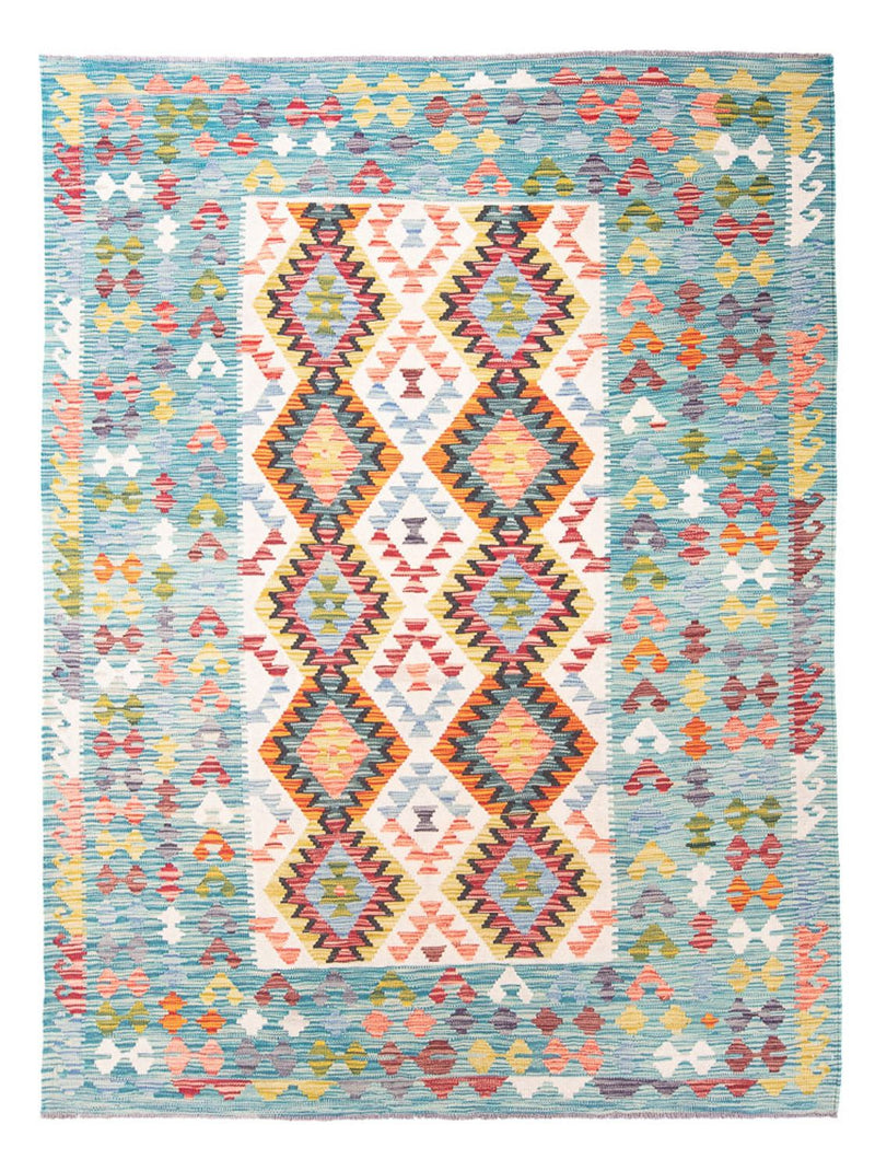 Alfombra Kelim - Splash - 251 x 182 cm - multicolor