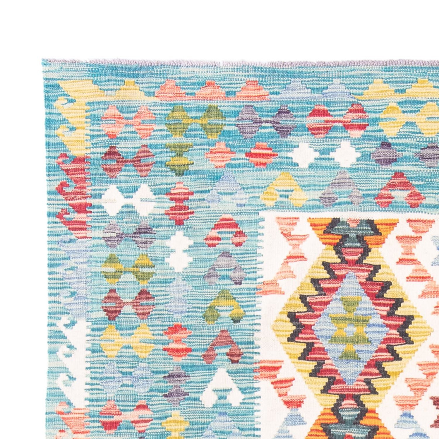 Alfombra Kelim - Splash - 251 x 182 cm - multicolor