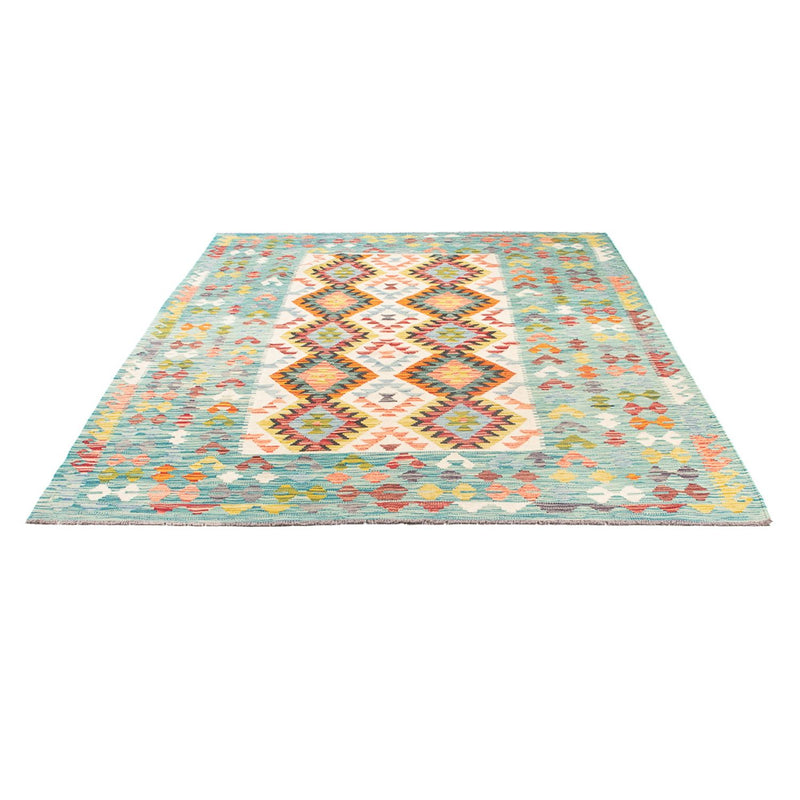 Alfombra Kelim - Splash - 251 x 182 cm - multicolor
