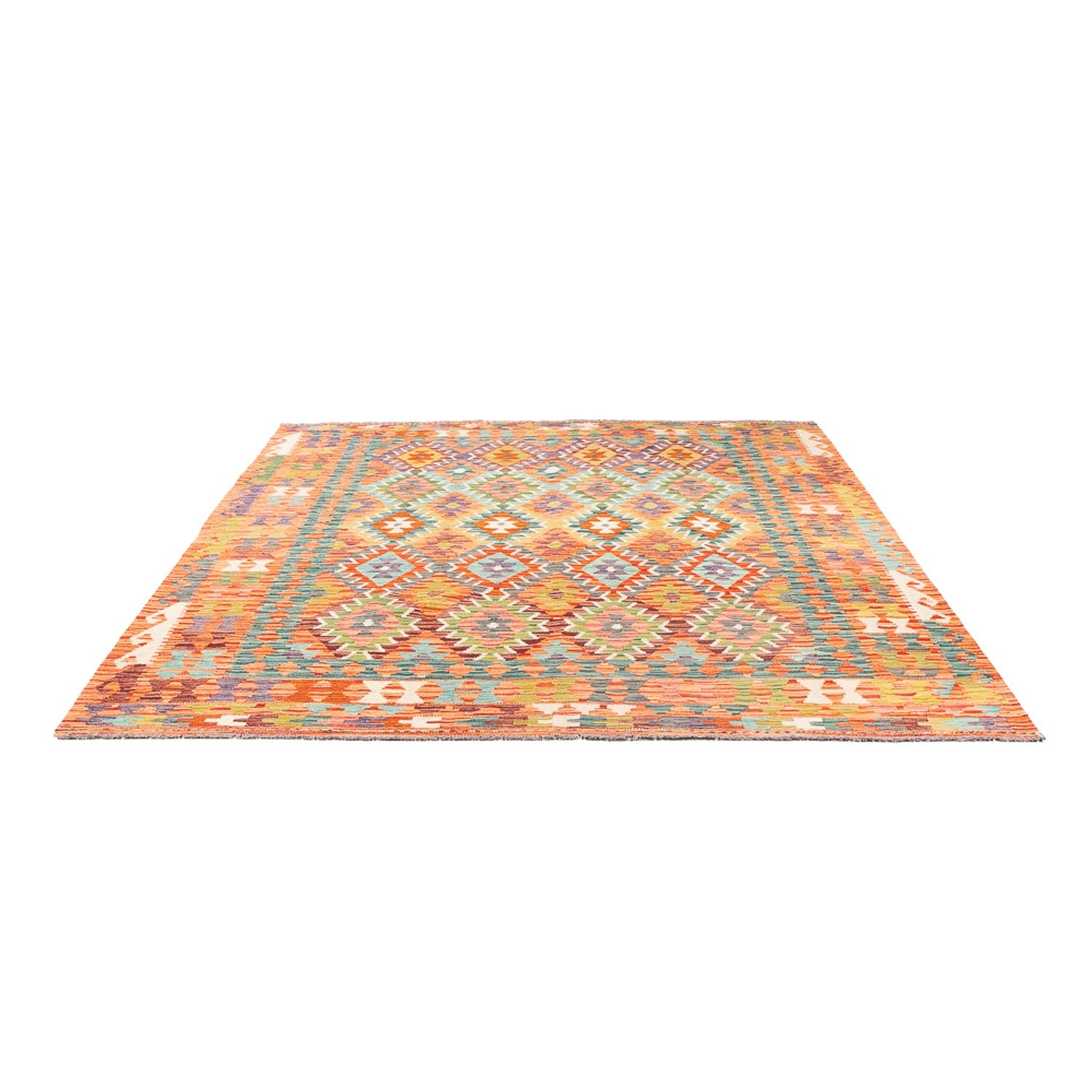 Alfombra Kelim - Splash - 248 x 200 cm - multicolor