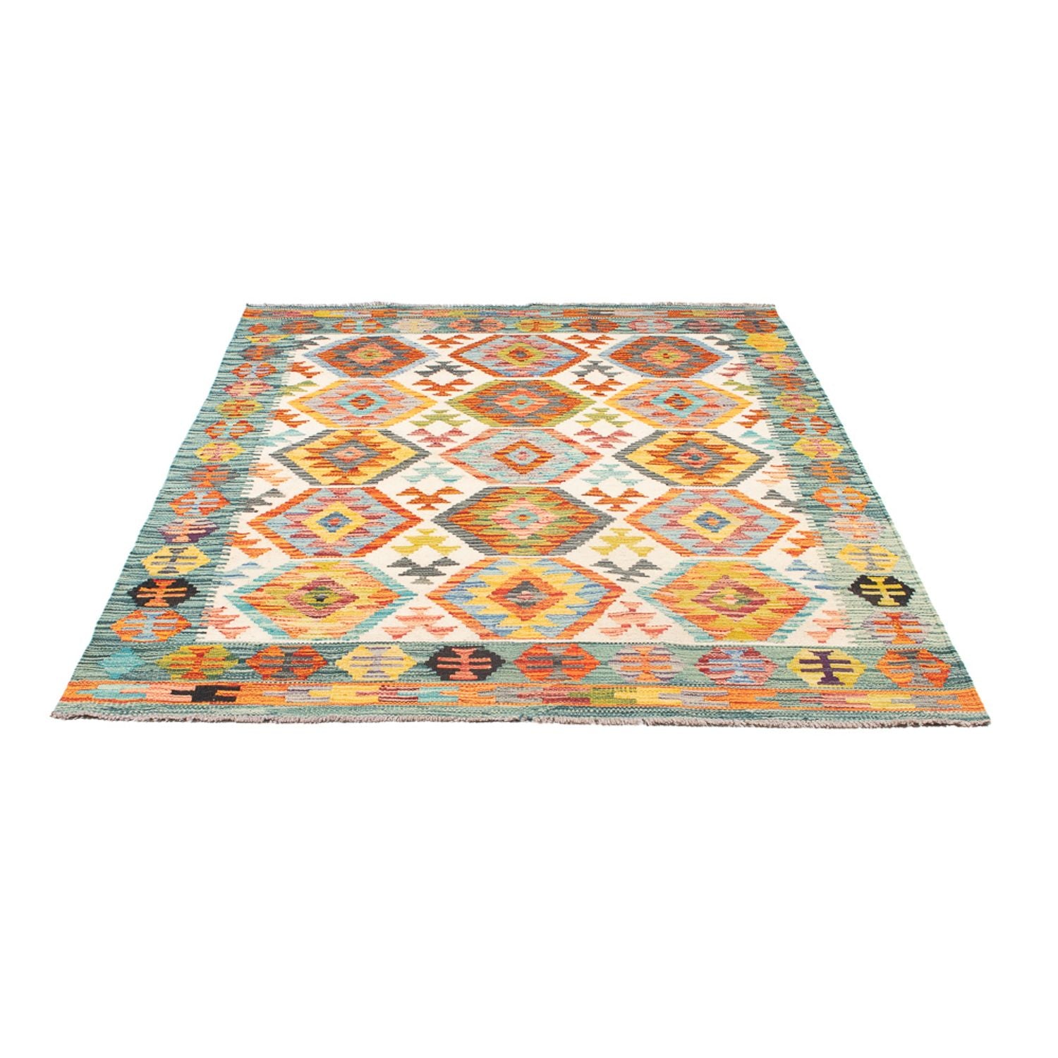 Alfombra Kelim - Splash - 182 x 126 cm - multicolor