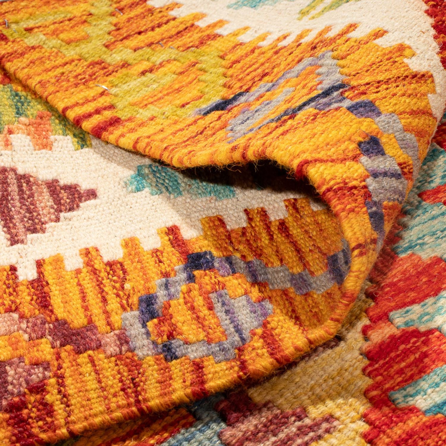 Alfombra Kelim - Splash - 190 x 123 cm - multicolor