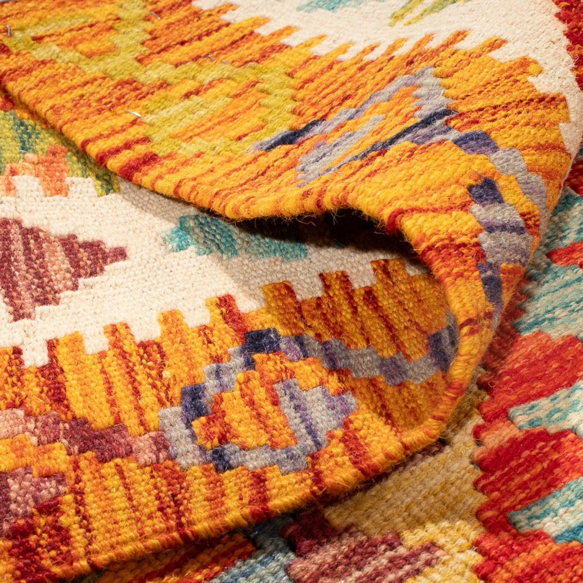 Alfombra Kelim - Splash - 190 x 123 cm - multicolor
