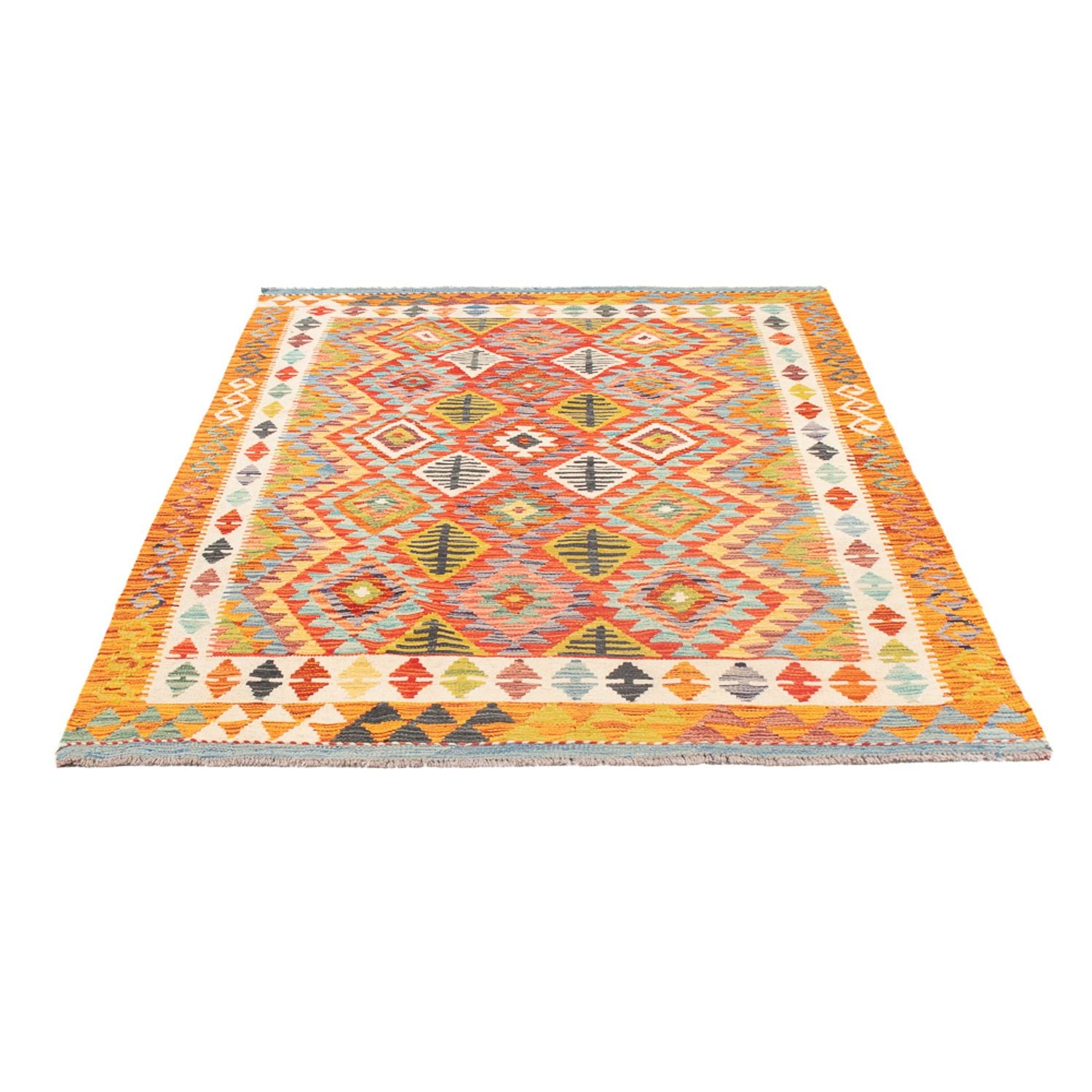 Alfombra Kelim - Splash - 190 x 123 cm - multicolor