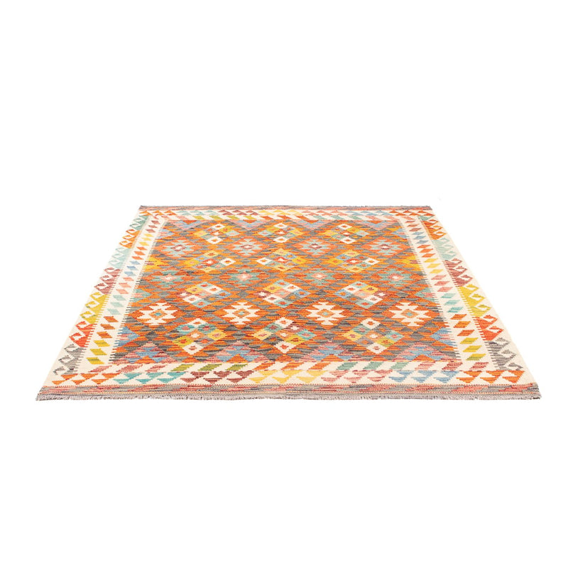 Alfombra Kelim - Splash - 195 x 156 cm - multicolor