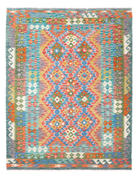 Alfombra Kelim - Splash - 196 x 152 cm - multicolor