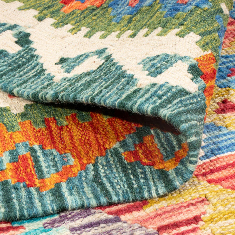 Alfombra Kelim - Splash - 196 x 152 cm - multicolor