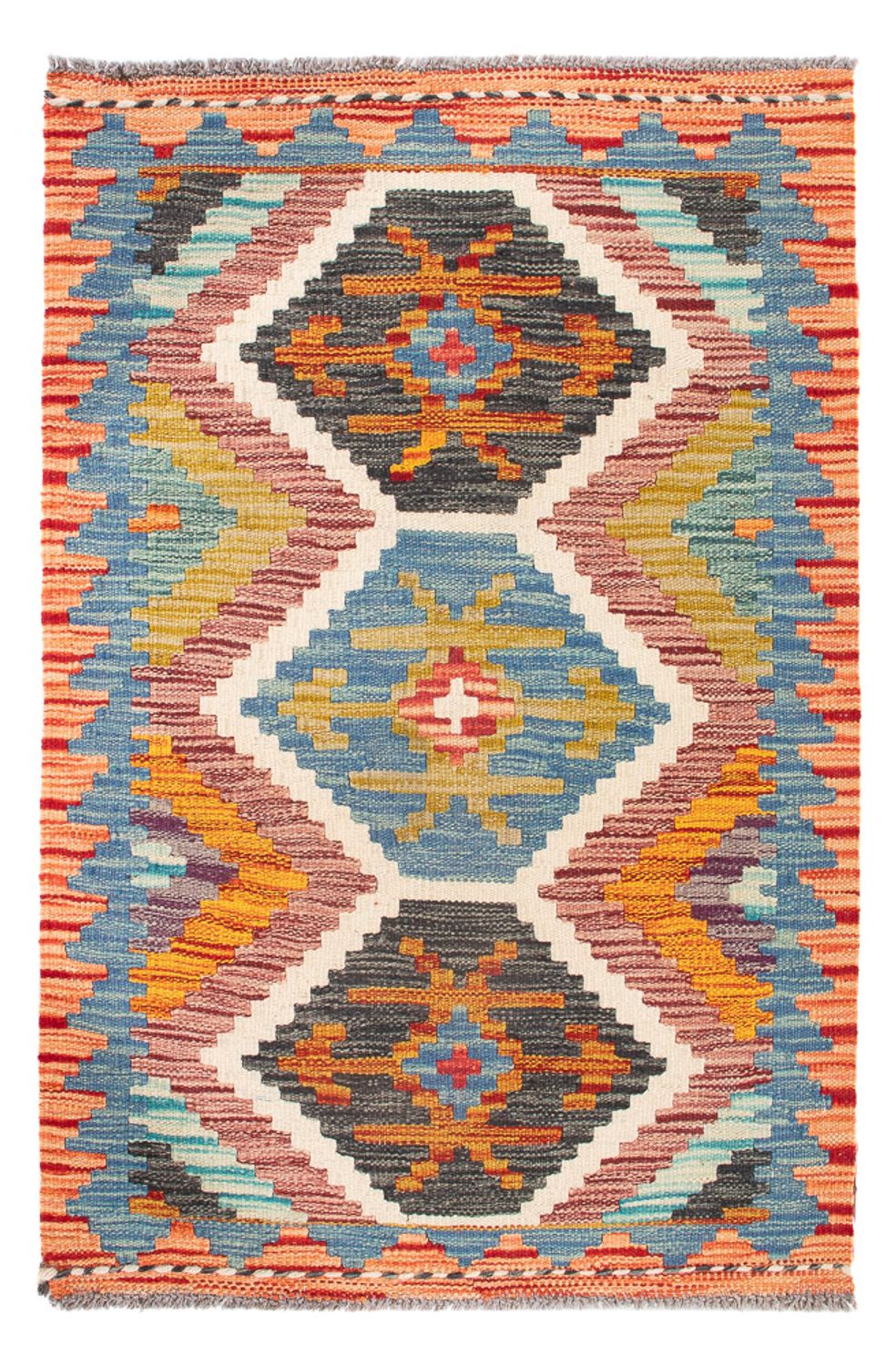 Alfombra Kelim - Splash - 92 x 63 cm - multicolor