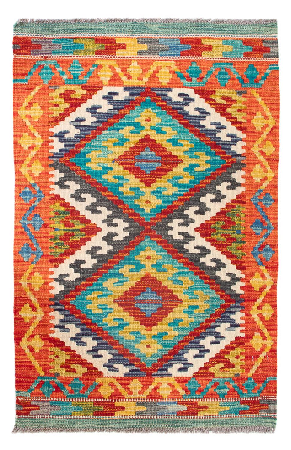 Alfombra Kelim - Splash - 90 x 60 cm - multicolor