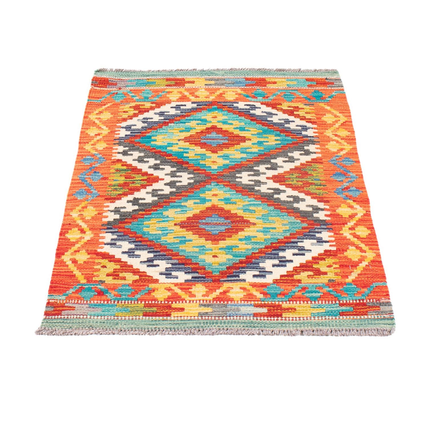 Alfombra Kelim - Splash - 90 x 60 cm - multicolor