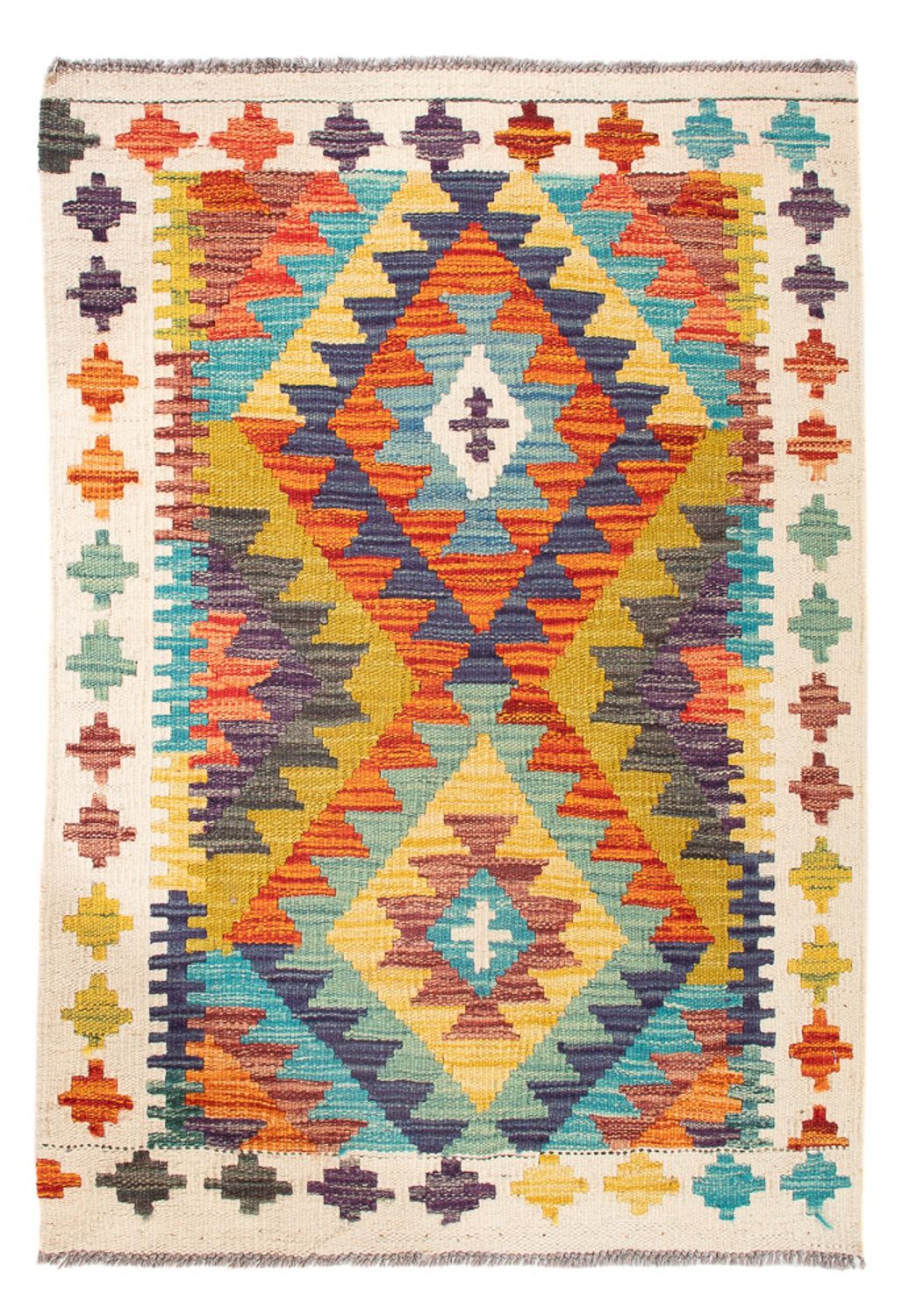Alfombra Kelim - Splash - 84 x 62 cm - multicolor