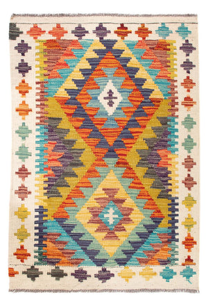 Alfombra Kelim - Splash - 84 x 62 cm - multicolor