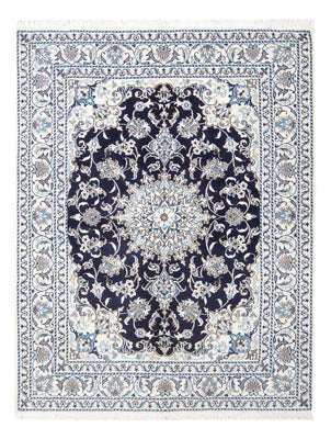 Alfombra persa - Nain - 202 x 144 cm - azul oscuro