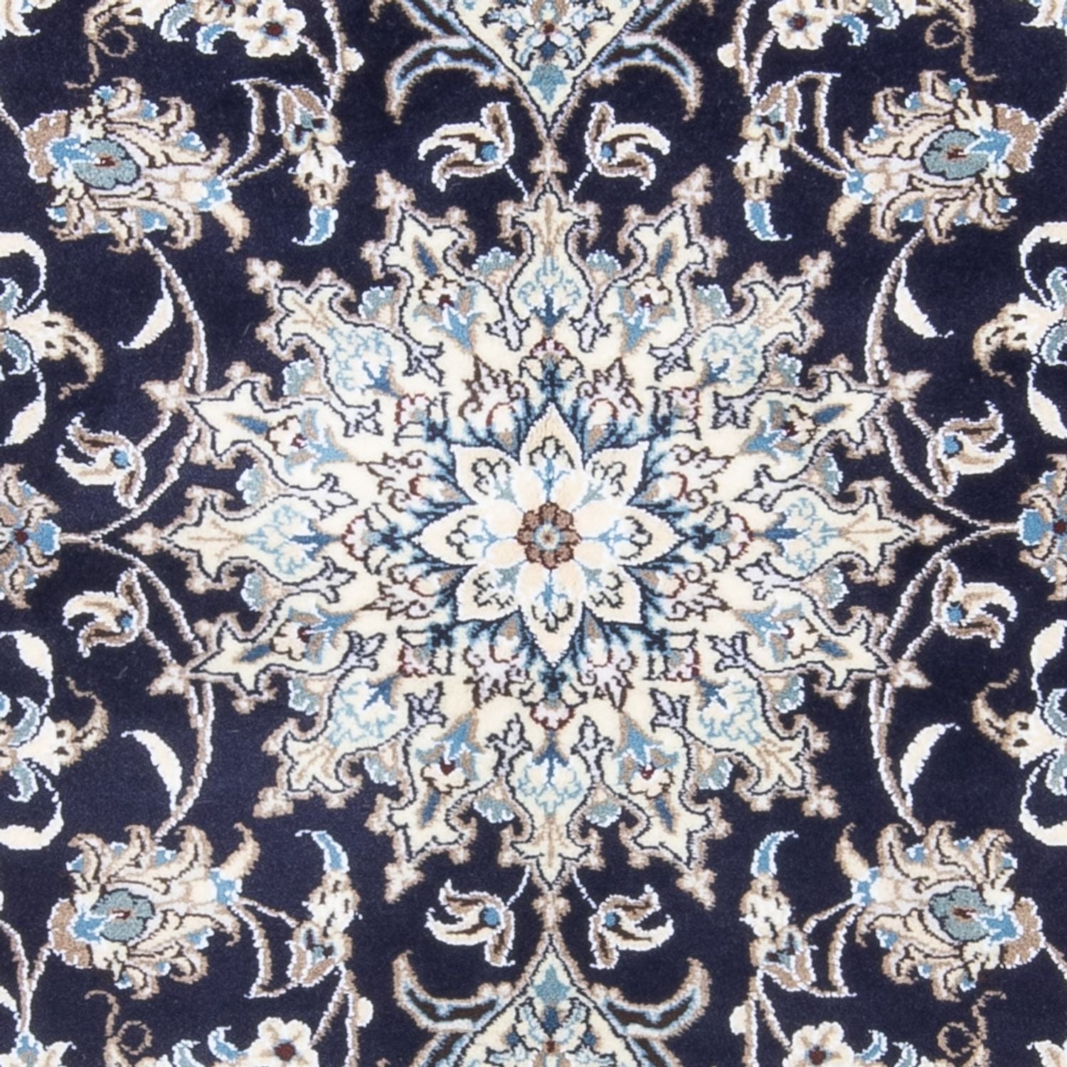 Alfombra persa - Nain - 202 x 144 cm - azul oscuro