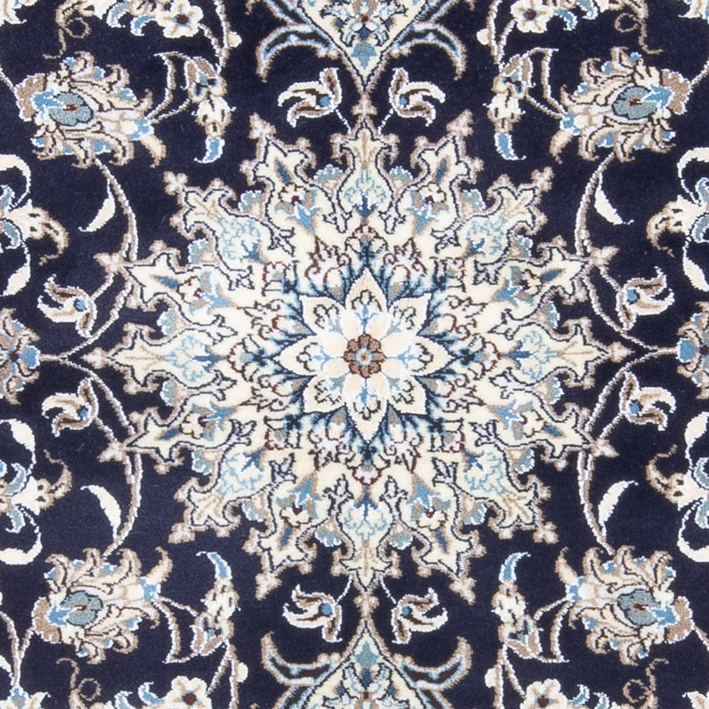 Alfombra persa - Nain - 202 x 144 cm - azul oscuro