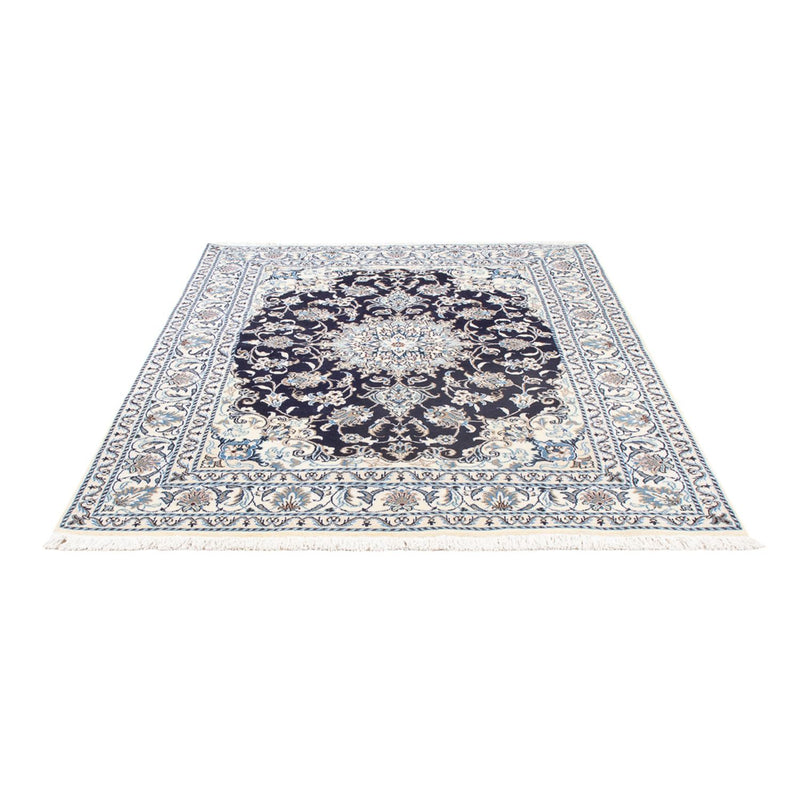 Alfombra persa - Nain - 202 x 144 cm - azul oscuro