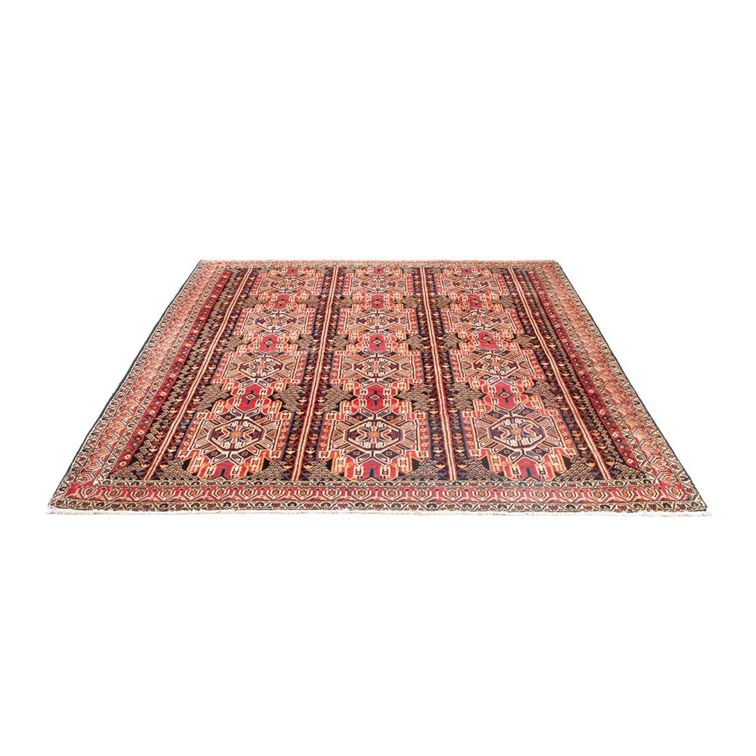 Alfombra persa - Nómada - 225 x 167 cm - multicolor