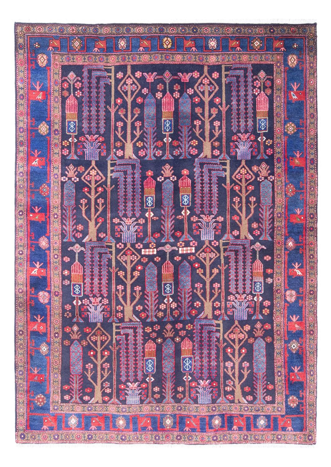 Alfombra persa - Nómada - 230 x 160 cm - púrpura