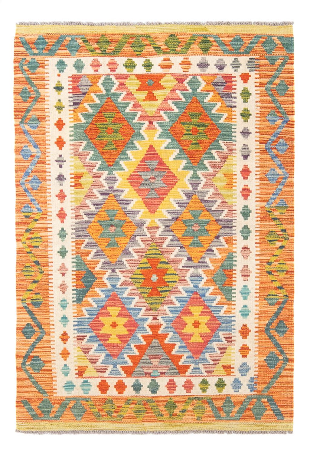 Alfombra Kelim - Splash - 147 x 100 cm - multicolor