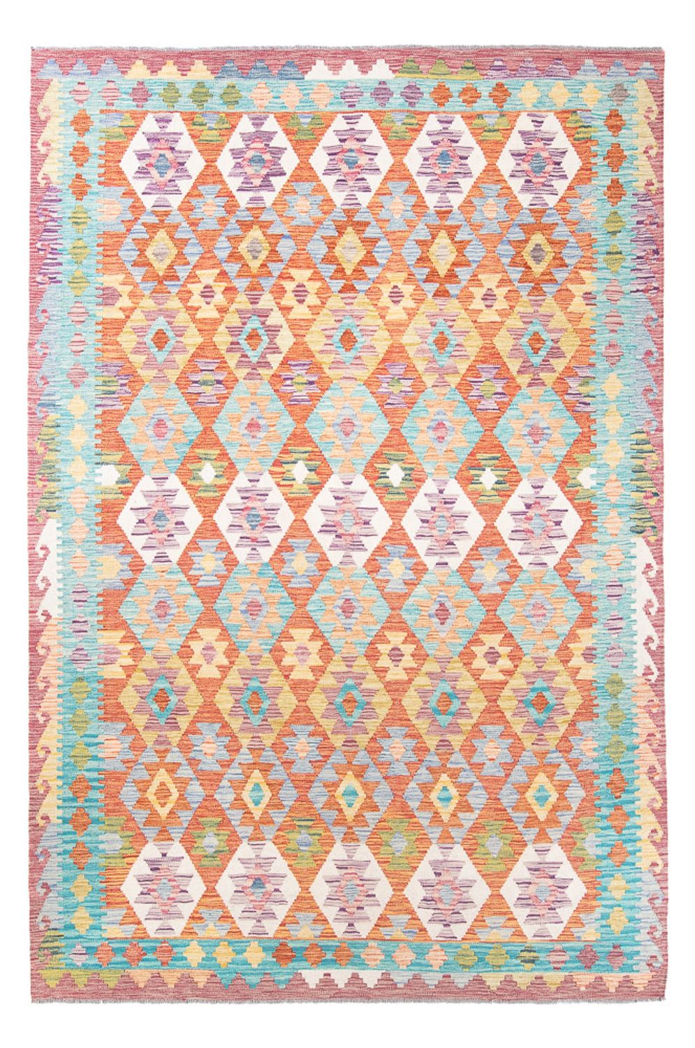 Alfombra Kelim - Splash - 298 x 199 cm - multicolor