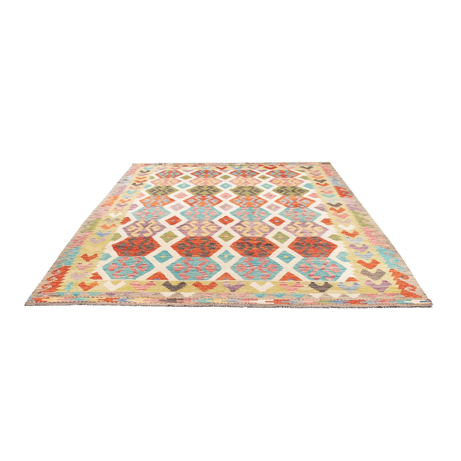 Alfombra Kelim - Splash - 305 x 203 cm - multicolor
