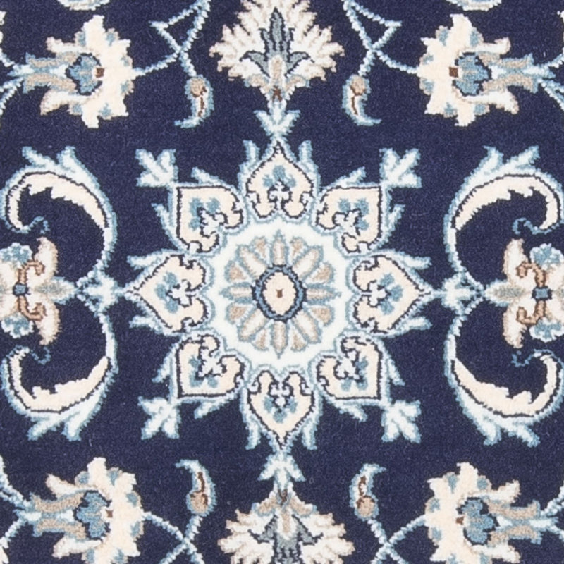 Alfombra persa - Nain - 135 x 67 cm - azul oscuro