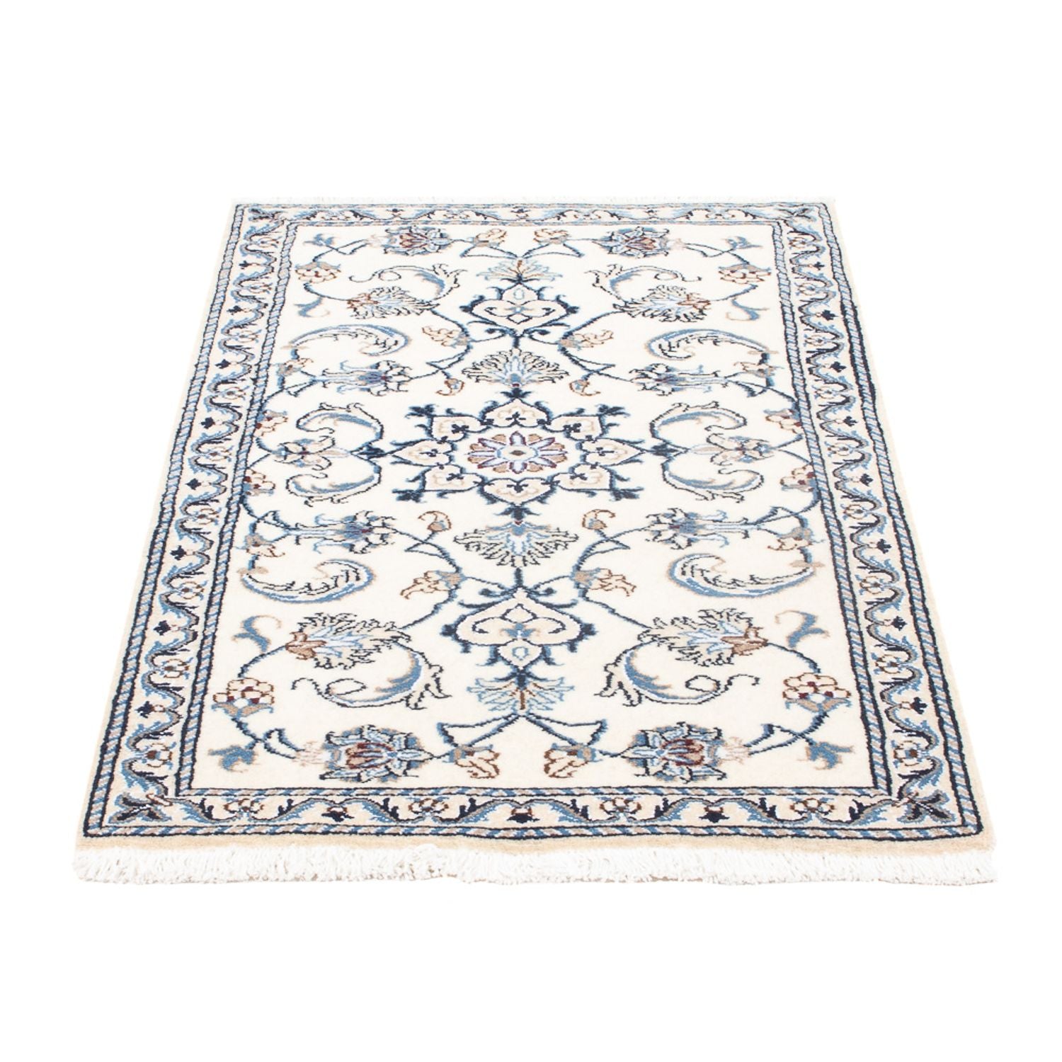 Alfombra persa - Nain - 127 x 67 cm - crema