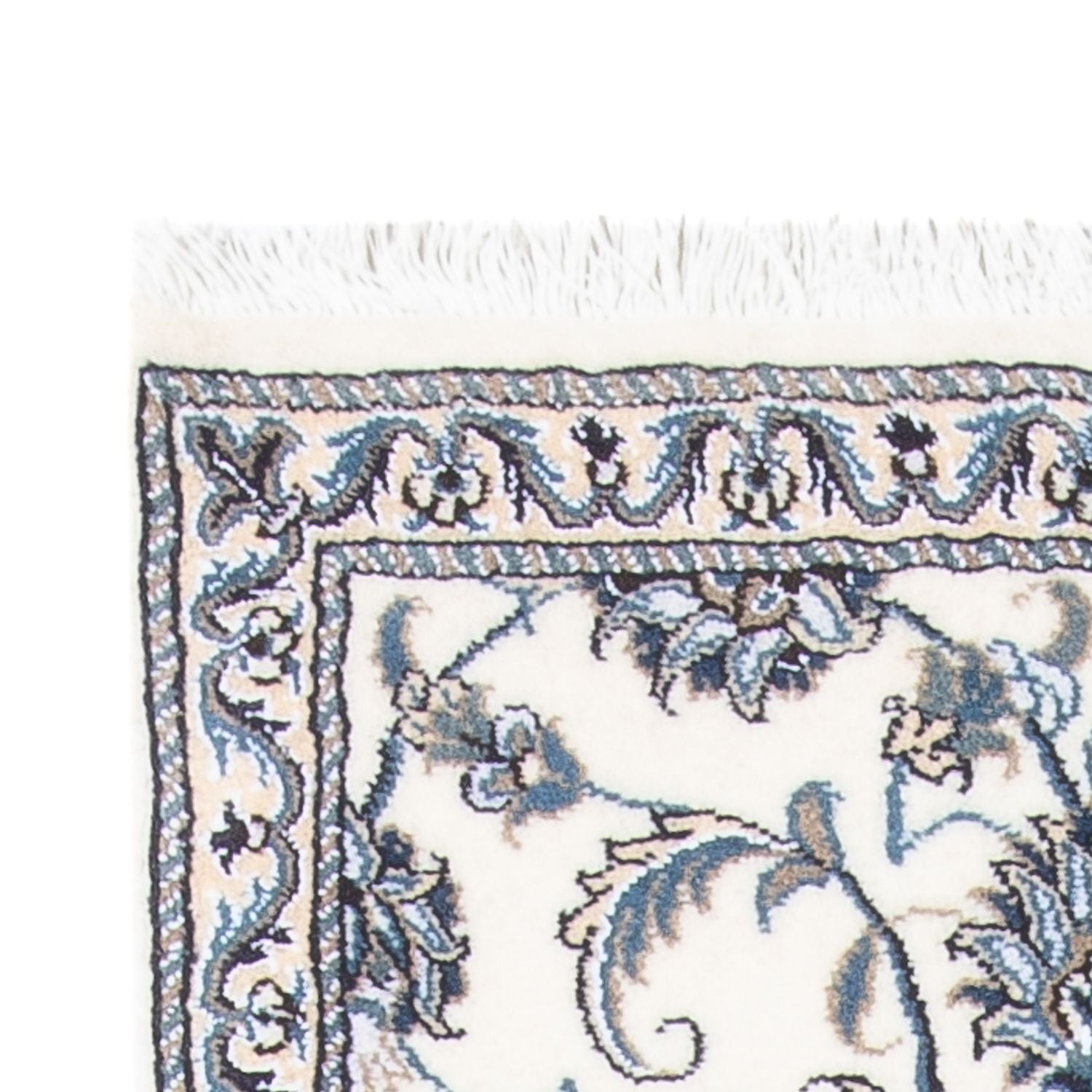 Alfombra de pasillo Alfombra persa - Nain - 264 x 74 cm - crema