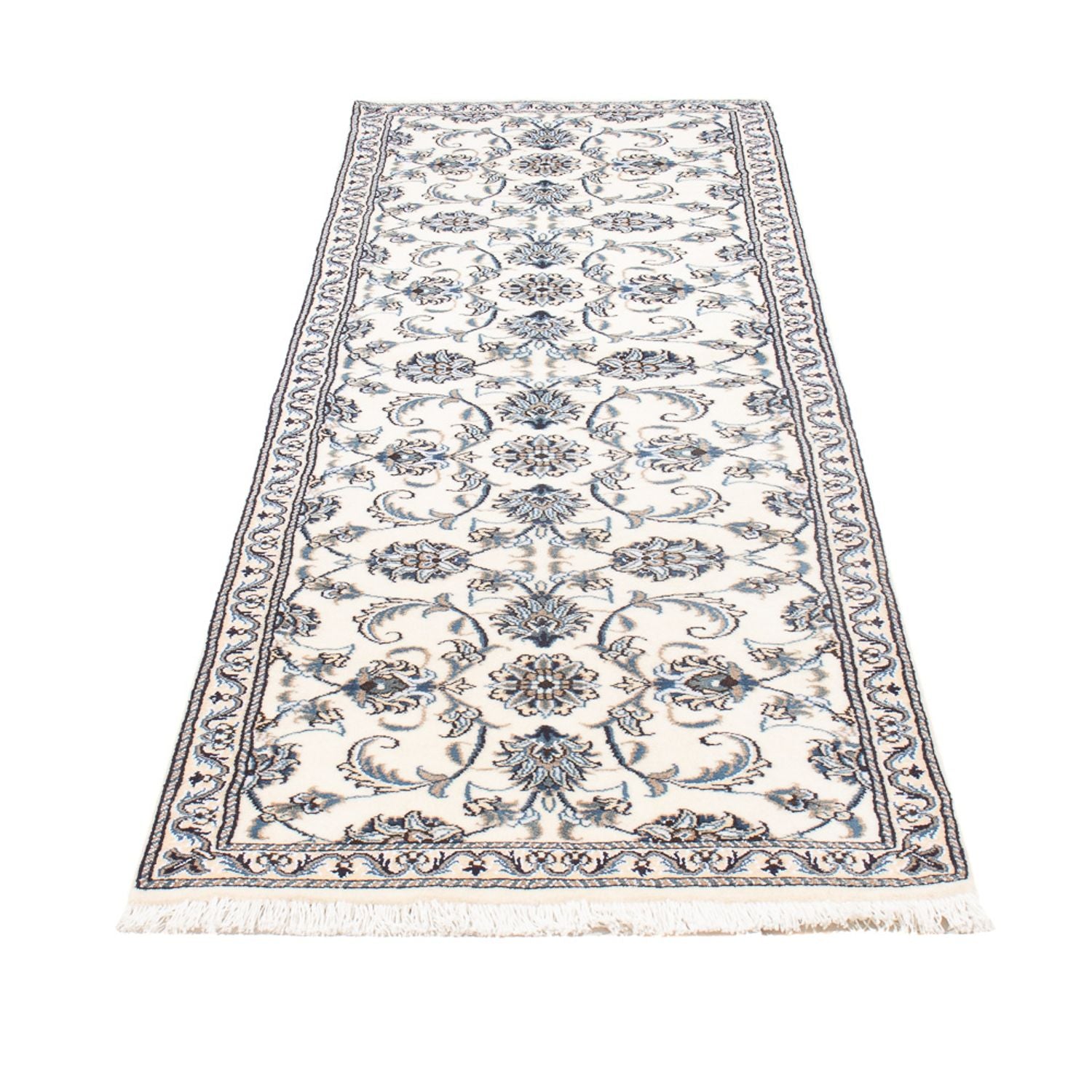 Alfombra de pasillo Alfombra persa - Nain - 264 x 74 cm - crema