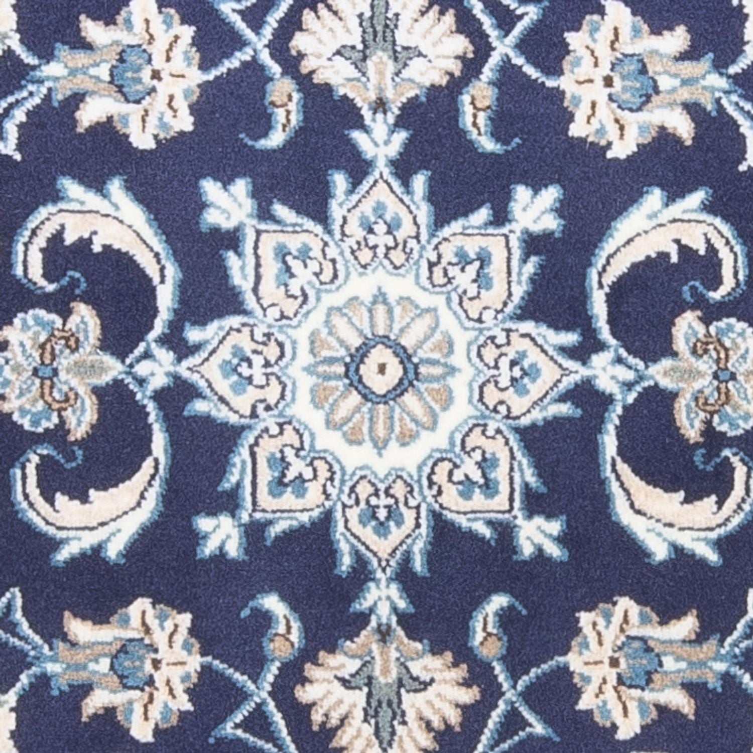 Alfombra persa - Nain - 137 x 71 cm - azul oscuro