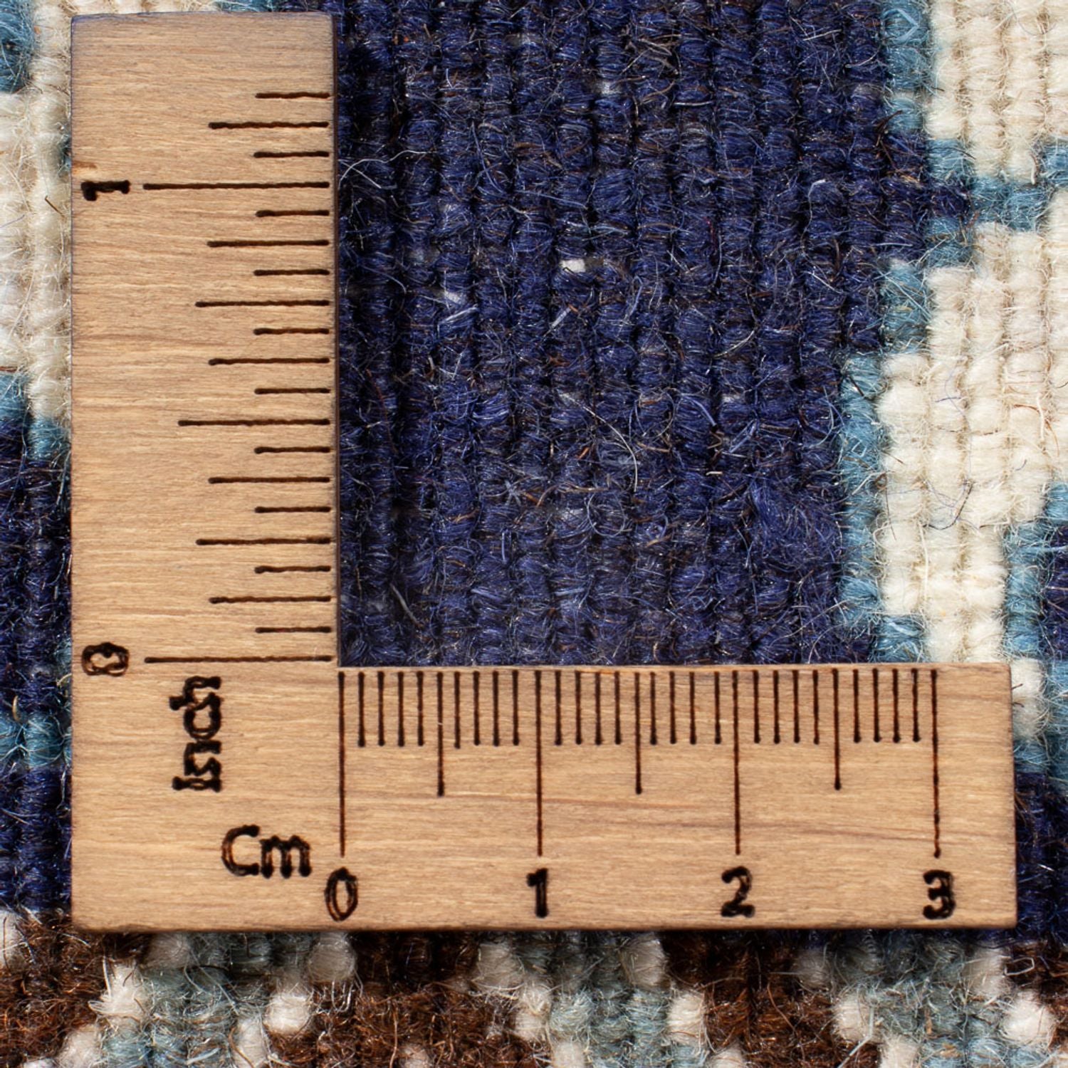 Alfombra persa - Nain - 137 x 71 cm - azul oscuro