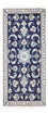 Alfombra persa - Nain - 134 x 67 cm - azul oscuro