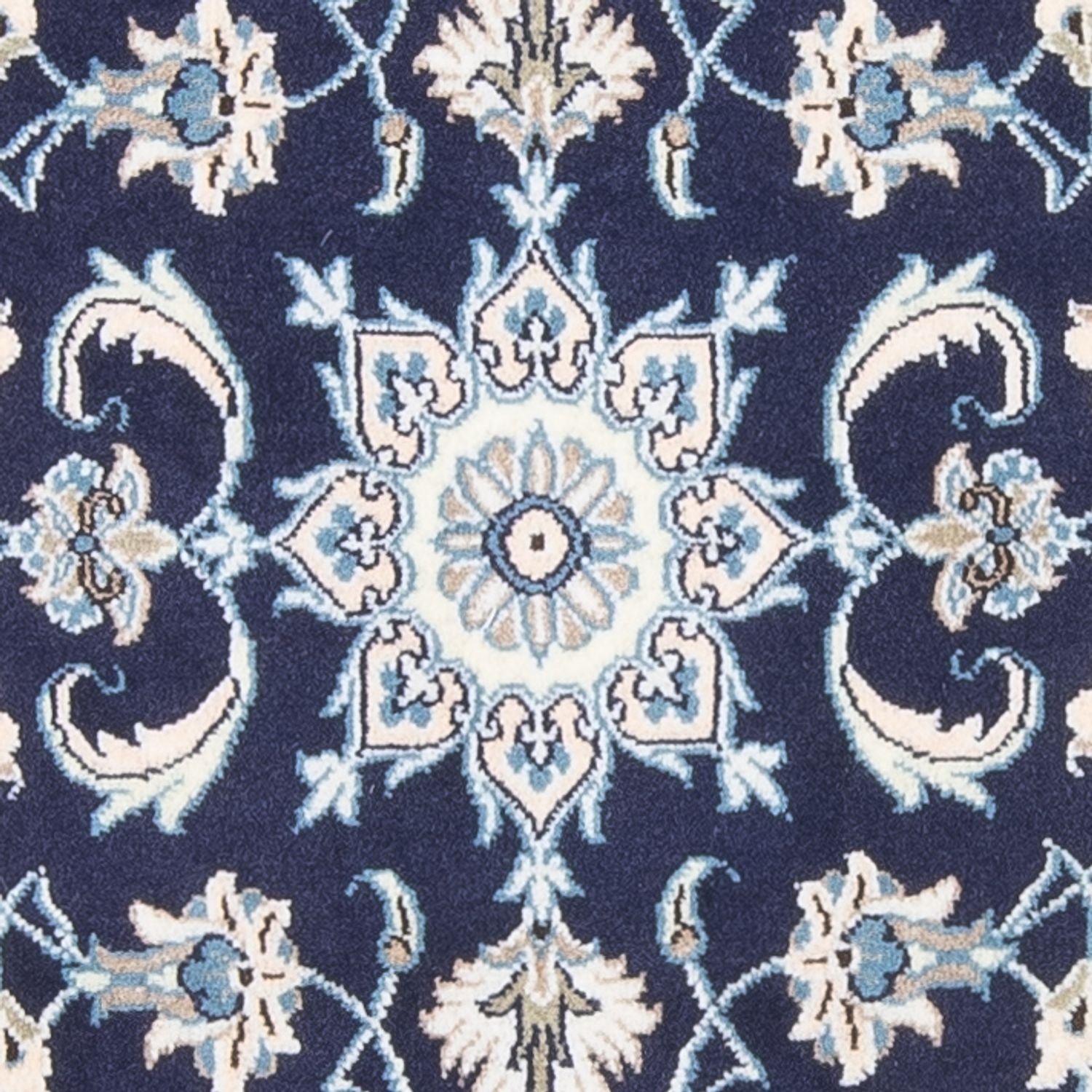 Alfombra persa - Nain - 134 x 67 cm - azul oscuro