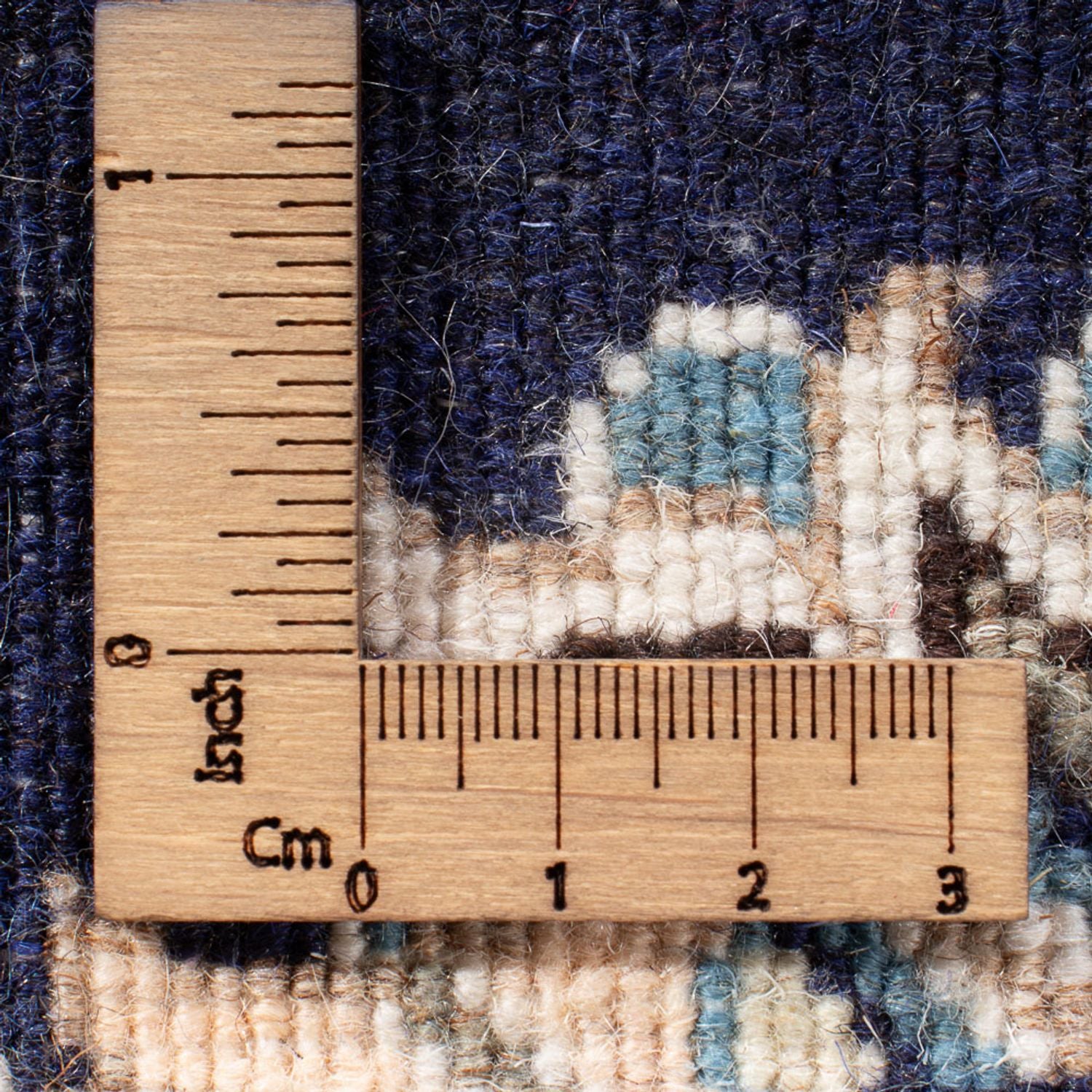 Alfombra persa - Nain - 134 x 67 cm - azul oscuro