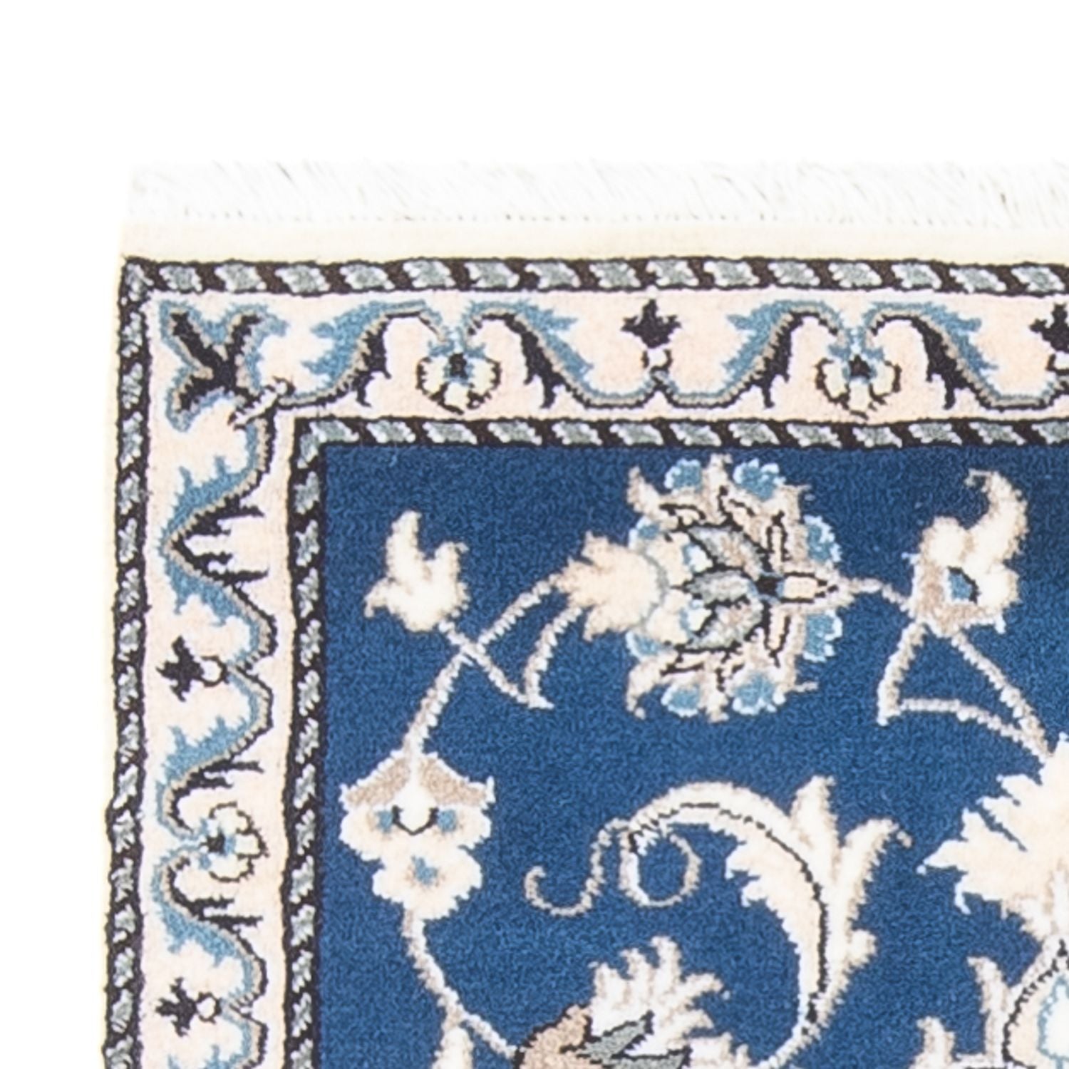 Alfombra persa - Nain - 135 x 71 cm - azul
