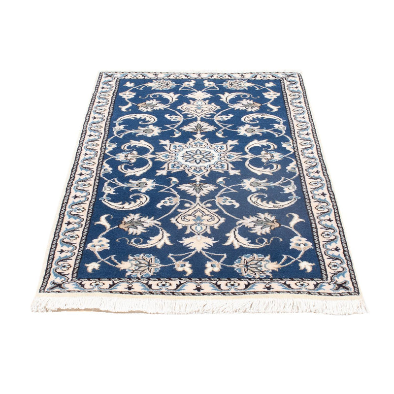 Alfombra persa - Nain - 135 x 71 cm - azul