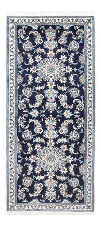 Alfombra de pasillo Alfombra persa - Nain - 190 x 79 cm - azul oscuro