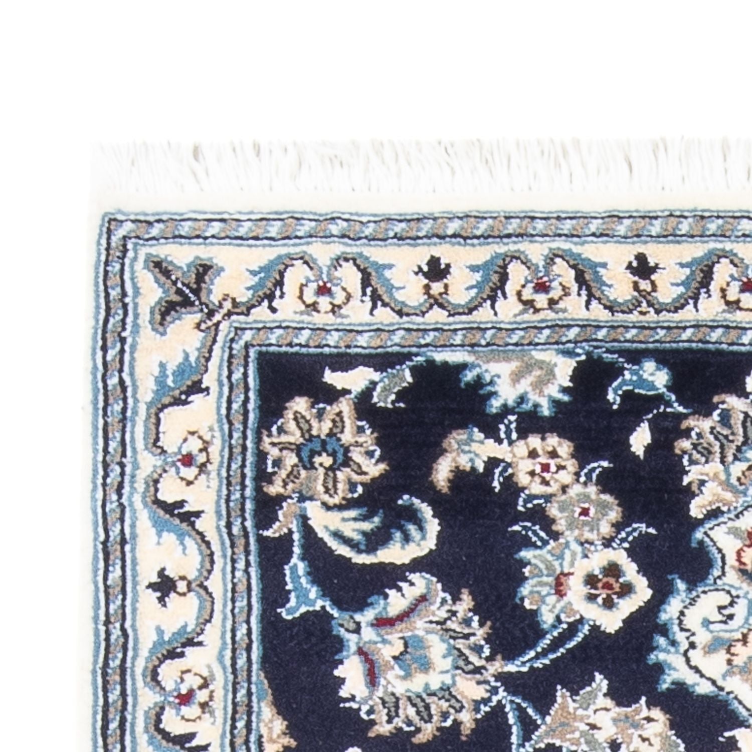 Alfombra de pasillo Alfombra persa - Nain - 190 x 79 cm - azul oscuro