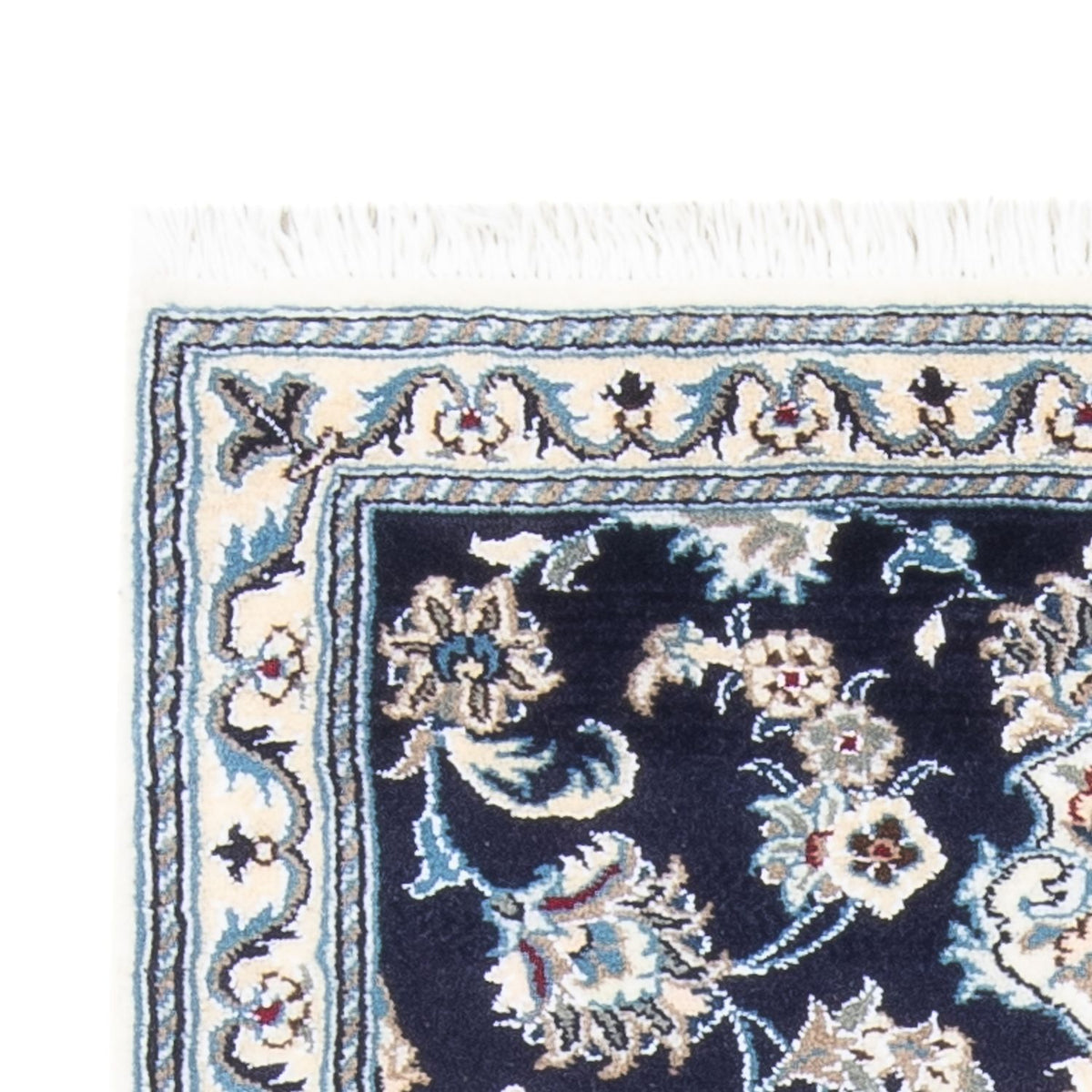 Alfombra de pasillo Alfombra persa - Nain - 190 x 79 cm - azul oscuro