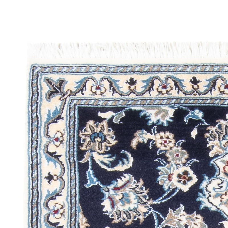 Alfombra de pasillo Alfombra persa - Nain - 190 x 79 cm - azul oscuro