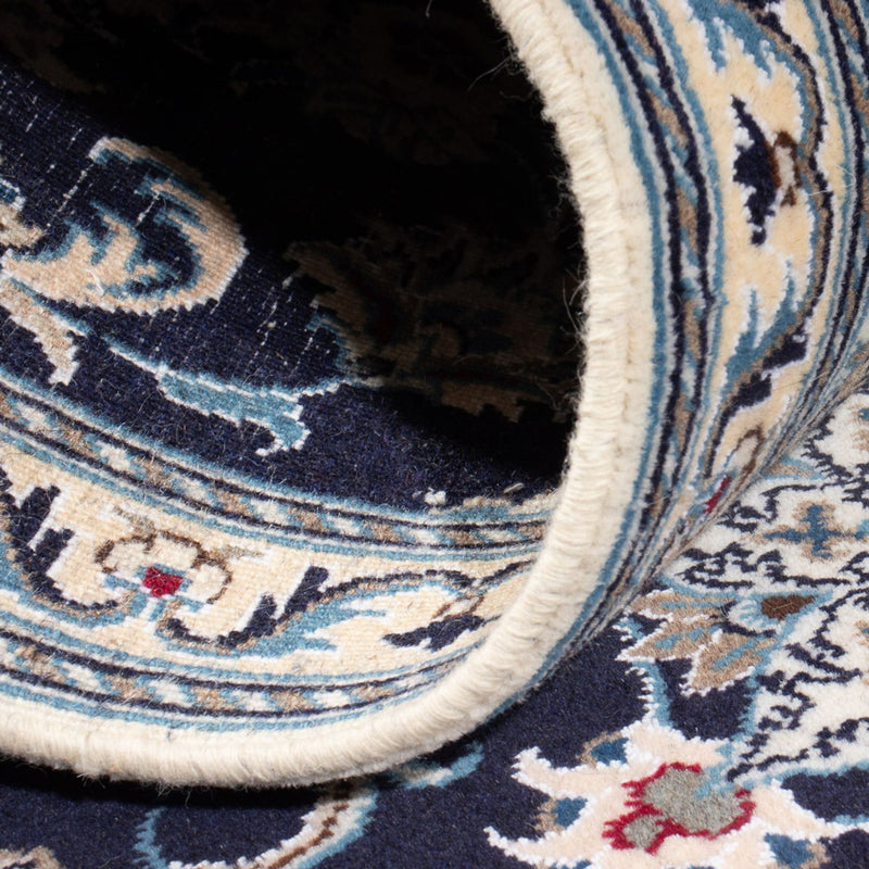 Alfombra de pasillo Alfombra persa - Nain - 190 x 79 cm - azul oscuro