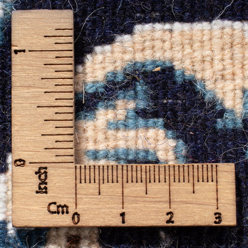 Alfombra de pasillo Alfombra persa - Nain - 190 x 79 cm - azul oscuro