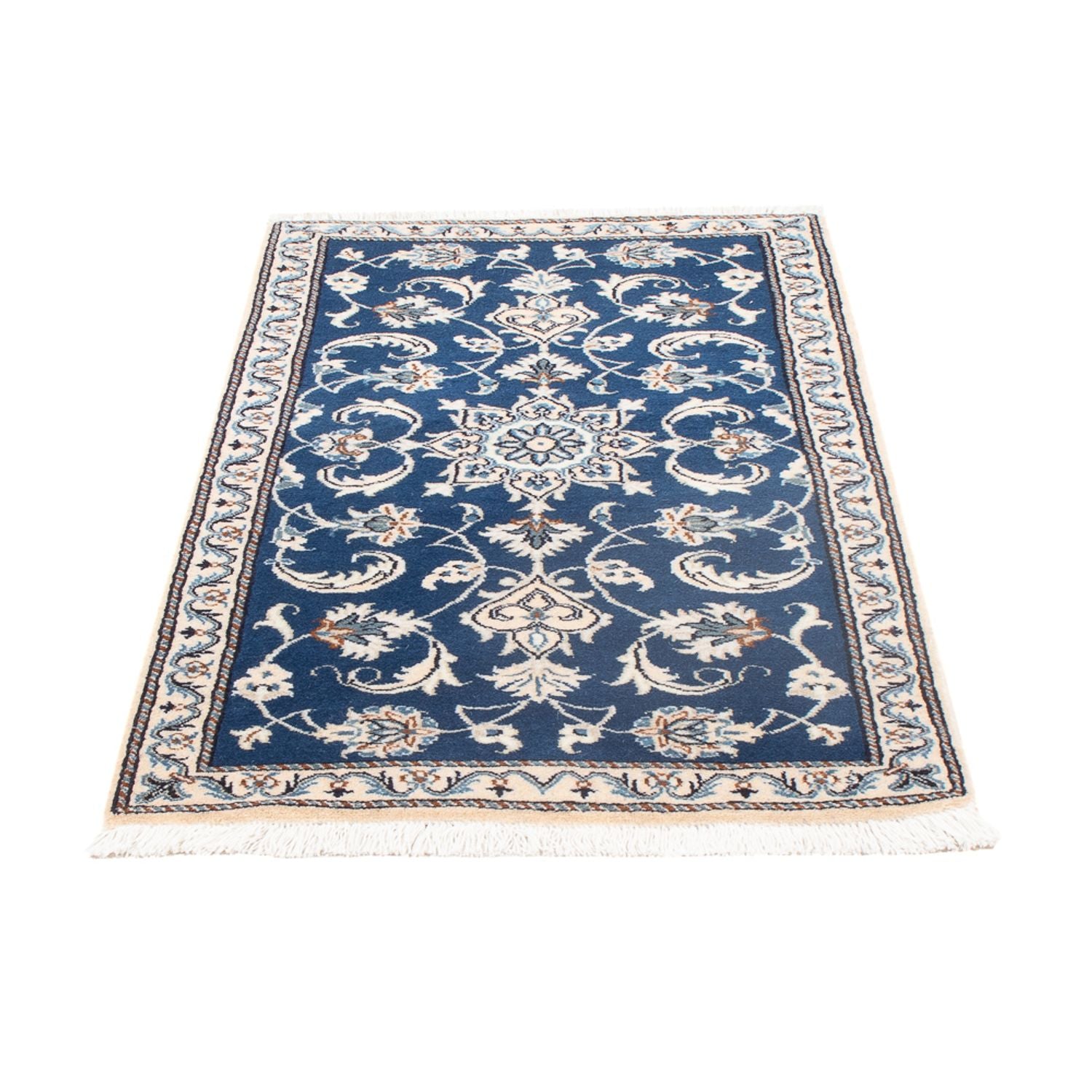 Alfombra de pasillo Alfombra persa - Nain - 156 x 71 cm - azul