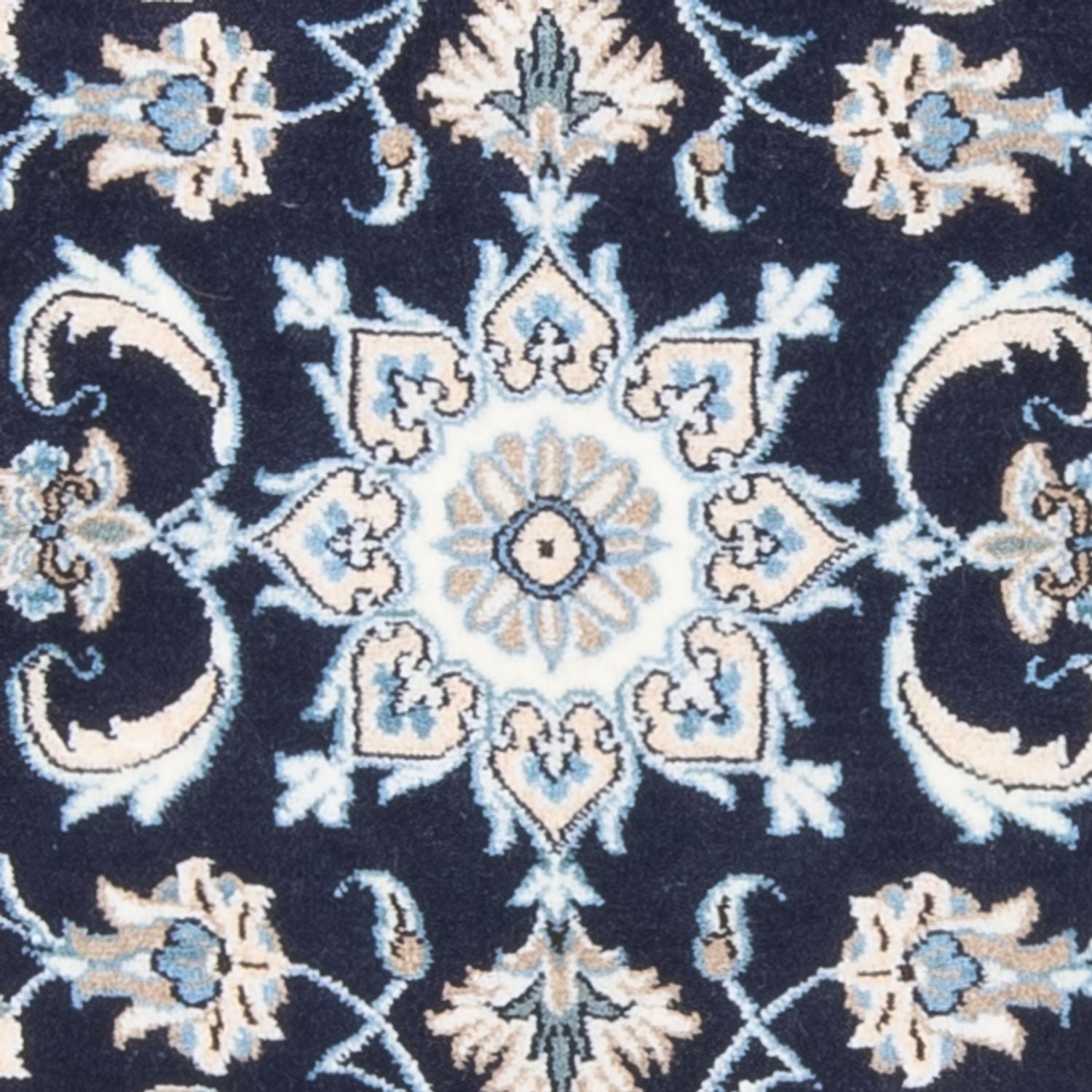 Alfombra persa - Nain - 137 x 67 cm - azul oscuro